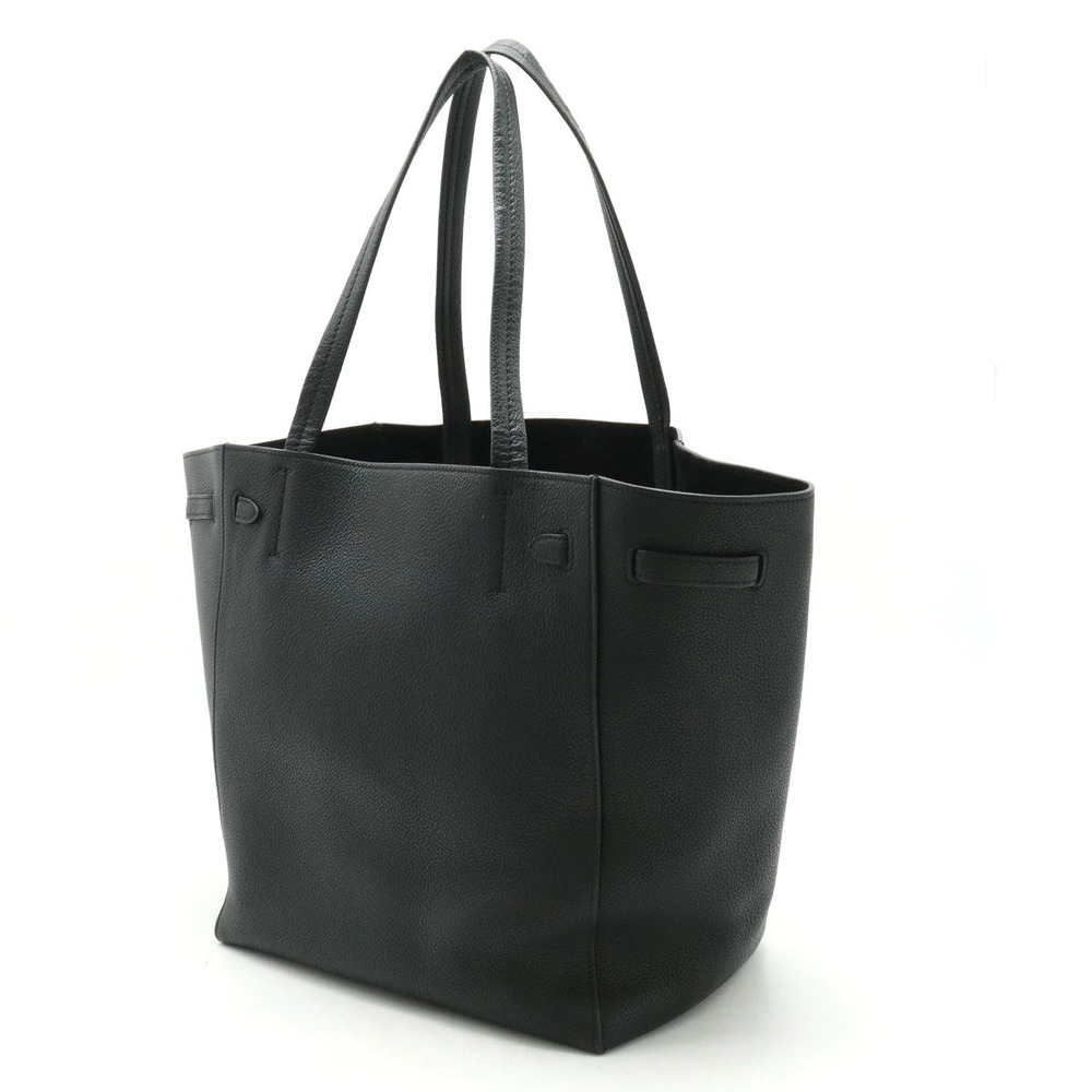 Celine Phantom Tote Leather Hobo Black Cabas Shoulder Bag Black